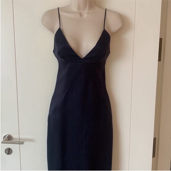 Cushnie & Ochs Dresses & Skirts - Cushnie Et Ochs Dark Navy Blue Asymmetrical Hem
Spaghetti Strap Slip Dress 0